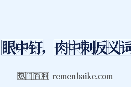 眼中钉，肉中刺反义词是什么意思的图片